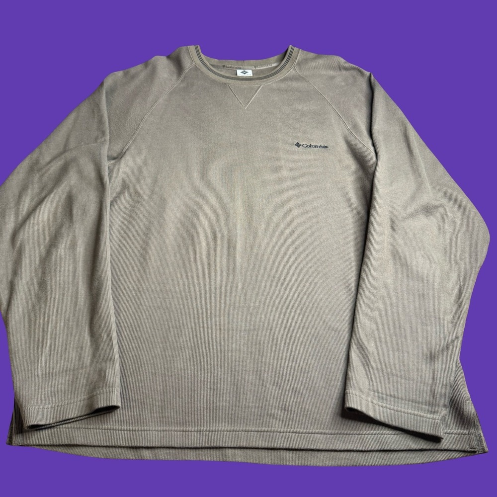 Vintage Y2K Columbia Thermal Knit Long Sleeve Shirt Mens XL Casual Outdoor